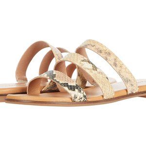 MADEWELL  The Ilana Slide Sandal in Snake Embossed Leather  Women Size 6.5  NEW